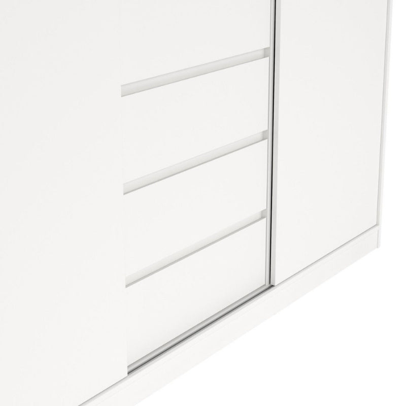 Furniture To Go Naia 2 Sliding Doors 1 Door 3 Drawers Wardrobe White