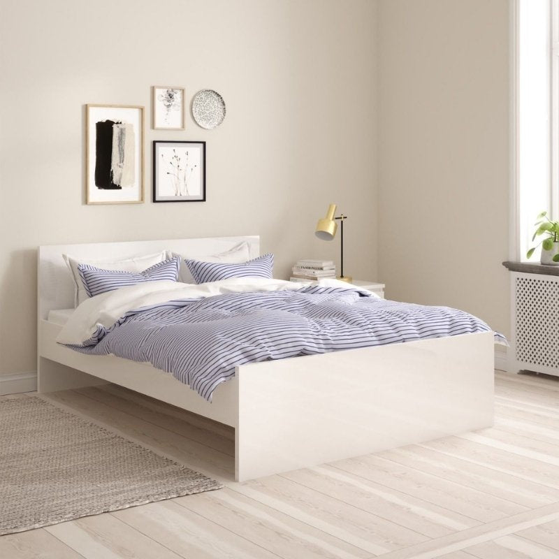 Furniture To Go Naia Double Bed White High Gloss