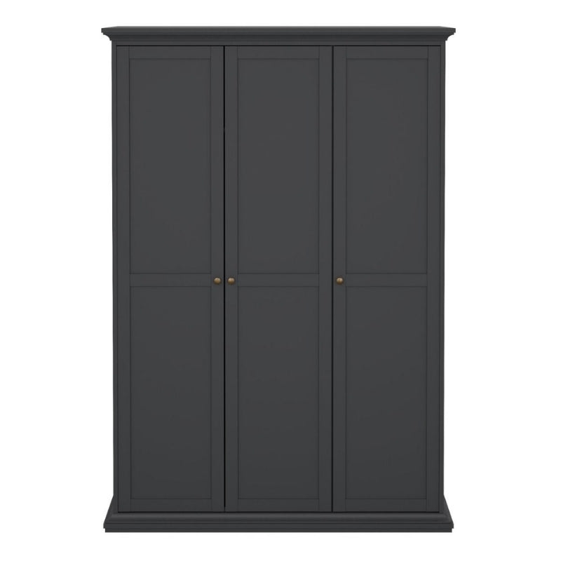 Furniture To Go Paris 3 Door Wardrobe Matte Grey