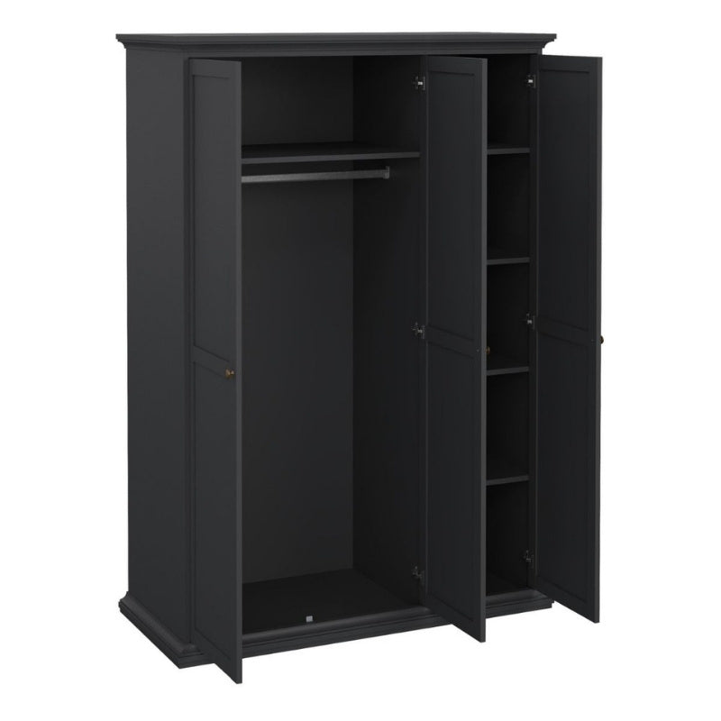 Furniture To Go Paris 3 Door Wardrobe Matte Grey