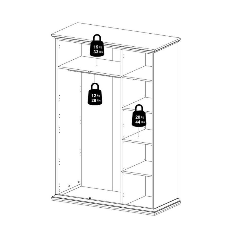 Furniture To Go Paris 3 Door Wardrobe Matte Grey
