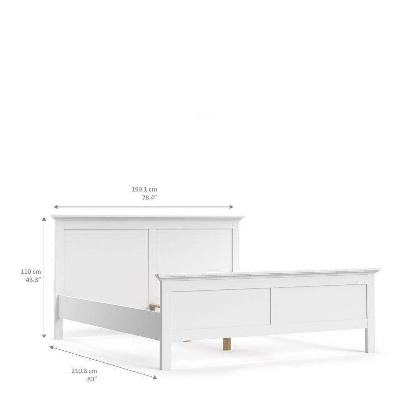 Furniture To Go Paris Super King Bed White