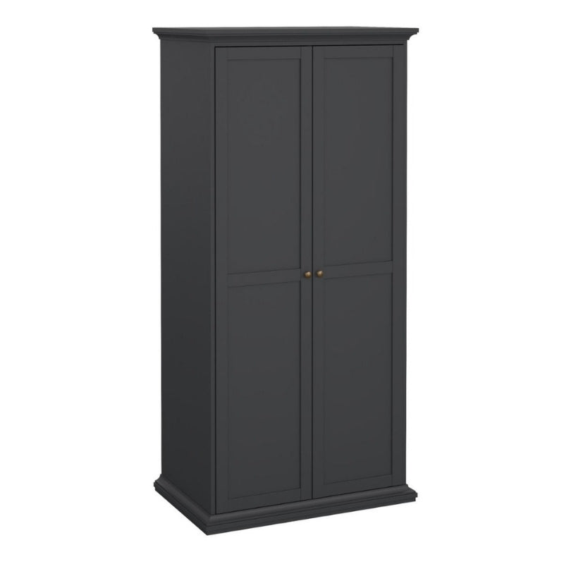 Furniture To Paris 2 Door Wardrobe Matte Grey