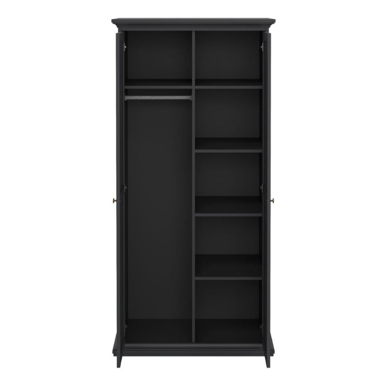 Furniture To Paris 2 Door Wardrobe Matte Grey