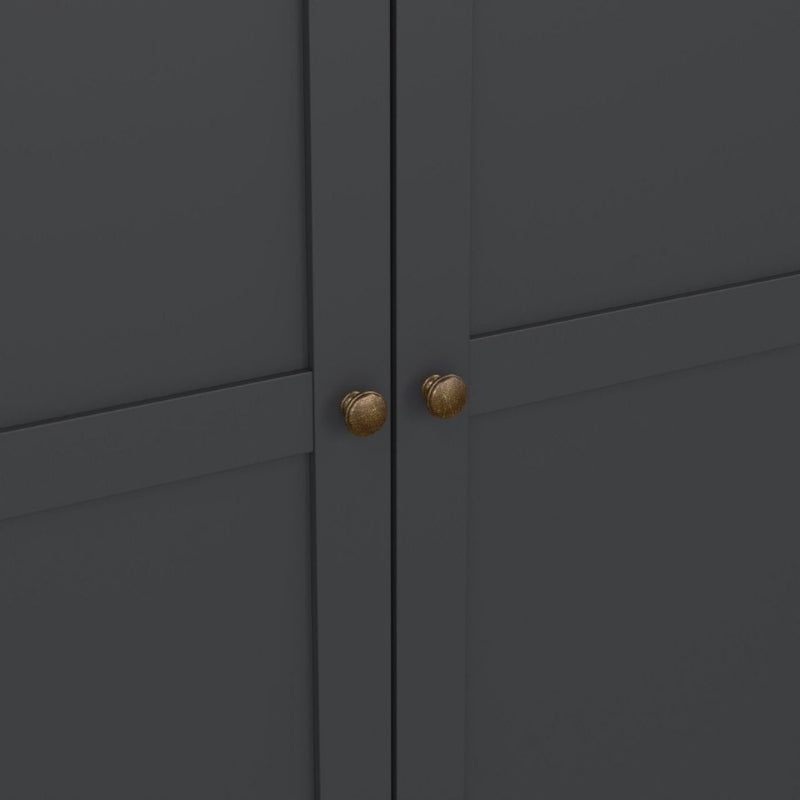 Furniture To Paris 2 Door Wardrobe Matte Grey