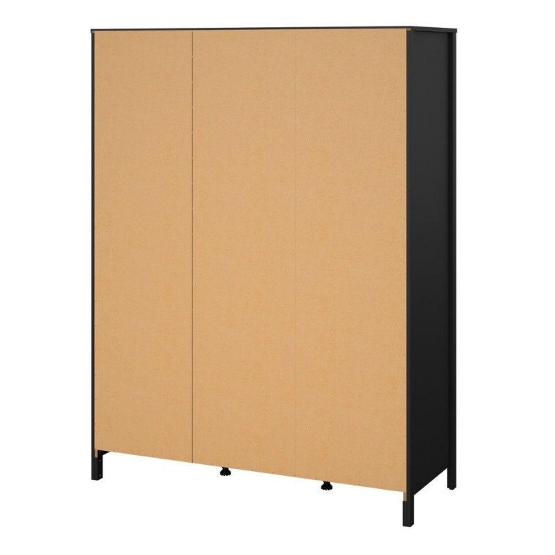 Furniture To Go Barcelona 2 Doors 1 Mirror Door 2 Drawers Wardrobe Matte Black