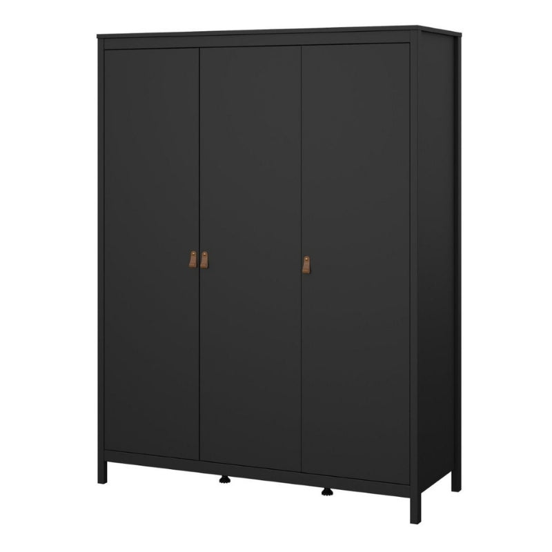 Furniture To Go Barcelona 3 Door Wardrobe Matte Black