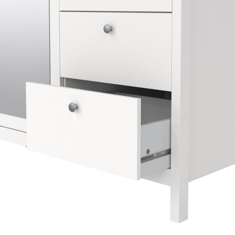 Furniture To Go Madrid 2 Doors 1 Mirror Door 2 Drawers Wardrobe White
