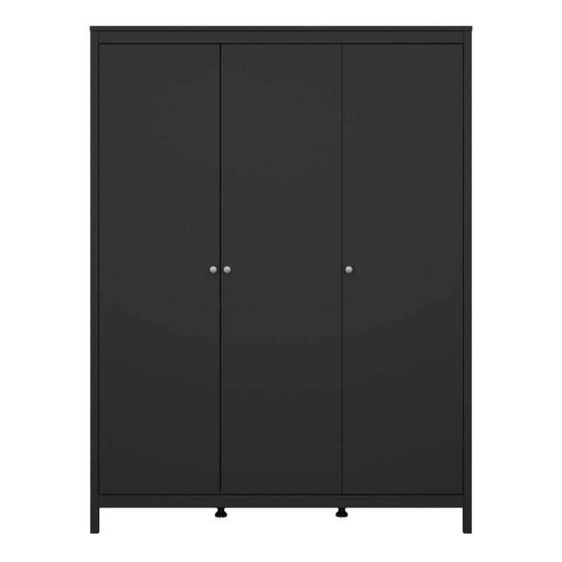 Furniture To Go Madrid 3 Door Wardrobe Matte Black