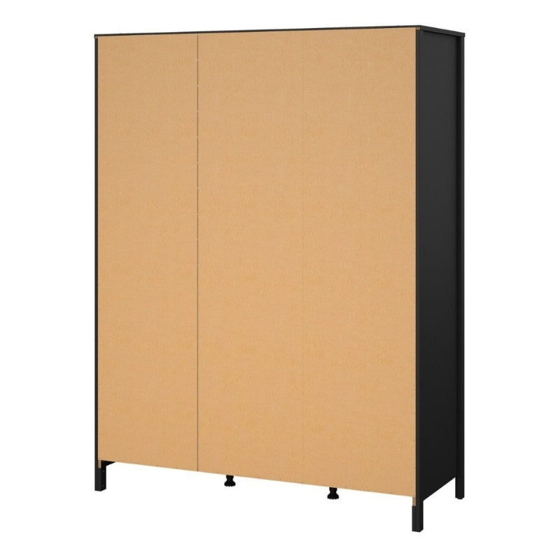 Furniture To Go Madrid 3 Door Wardrobe Matte Black