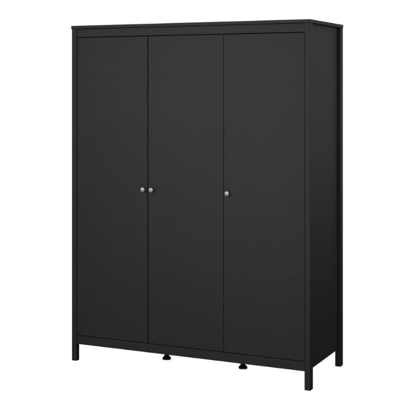 Furniture To Go Madrid 3 Door Wardrobe Matte Black