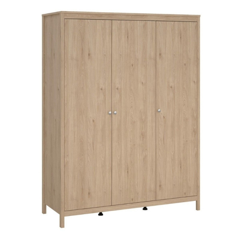 Furniture To Go Madrid 3 Door Wardrobe Jackson Hickory Oak