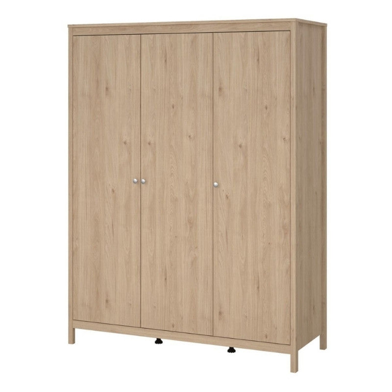 Furniture To Go Madrid 3 Door Wardrobe Jackson Hickory Oak