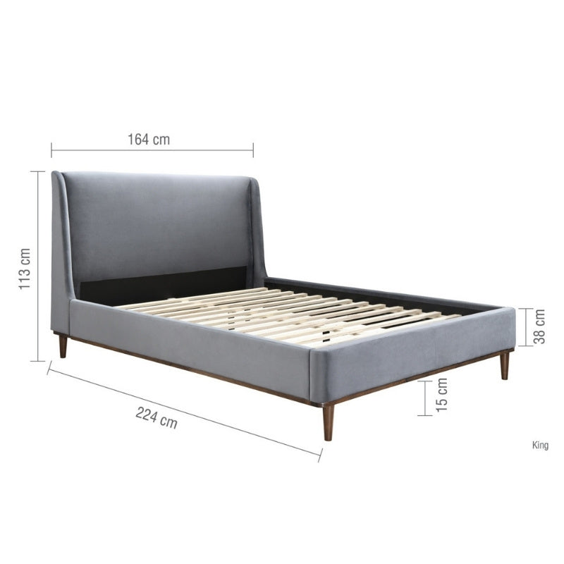 Birlea Lincoln King Bed Grey