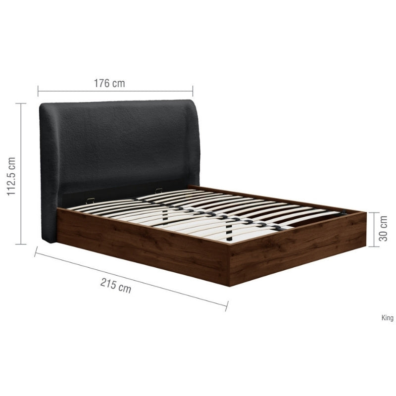 Birlea Halfden King Ottoman Bed Grey