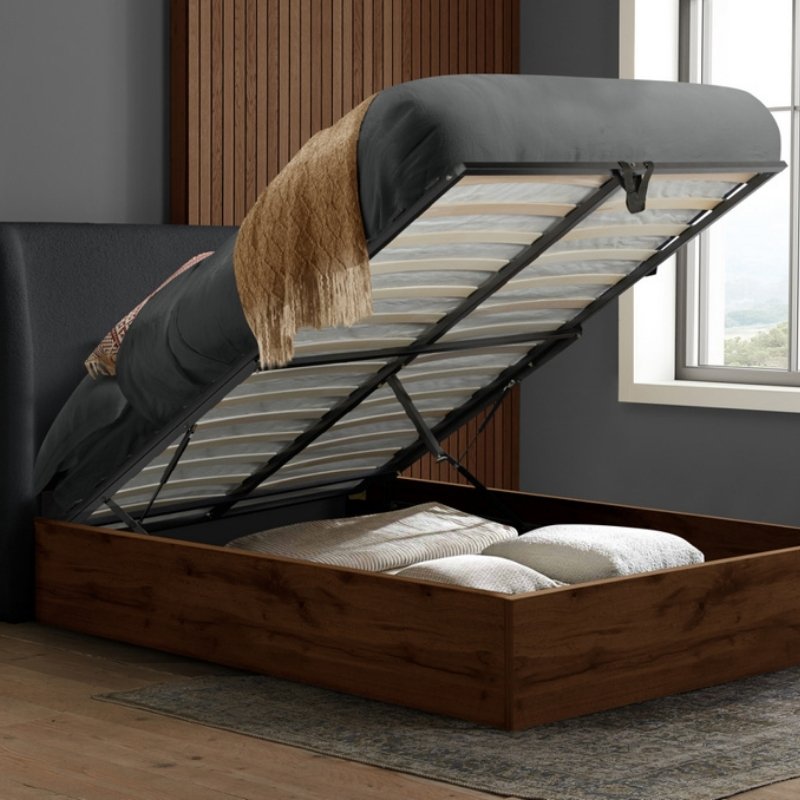 Birlea Halfden Double Ottoman Bed Grey