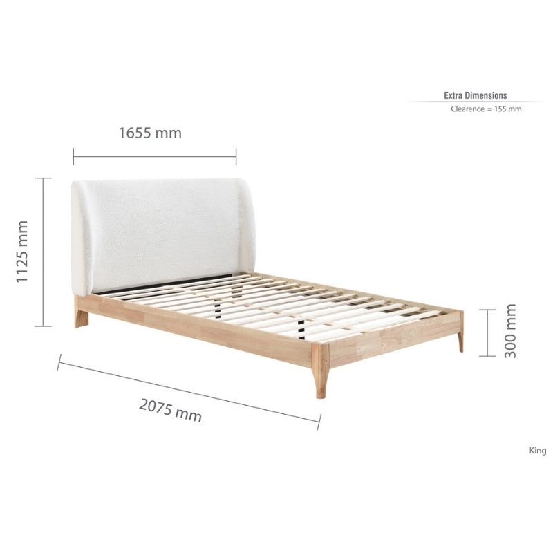 Birlea Halfden King Bed White