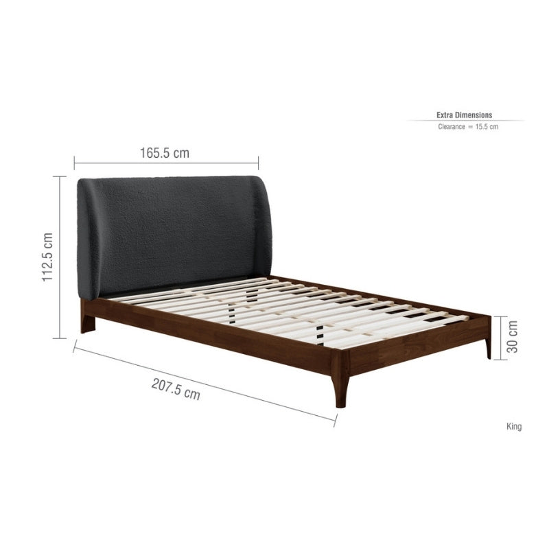Birlea Halfden King Bed Grey