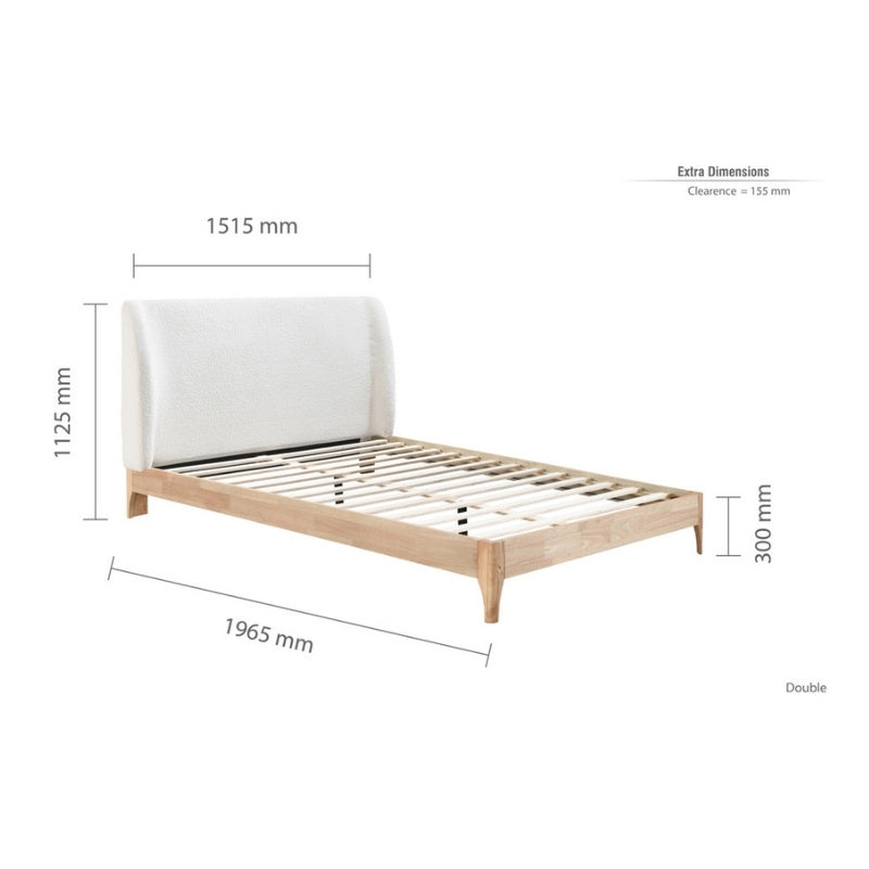 Birlea Halfden Double Bed White