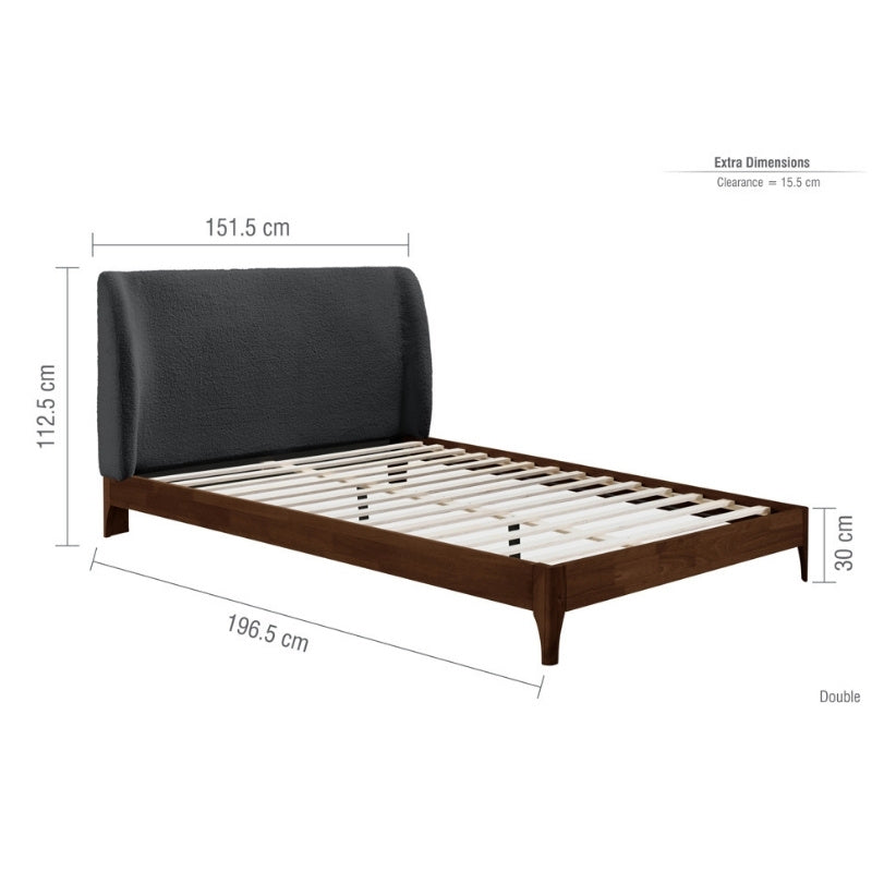 Birlea Halfden Double Bed Grey