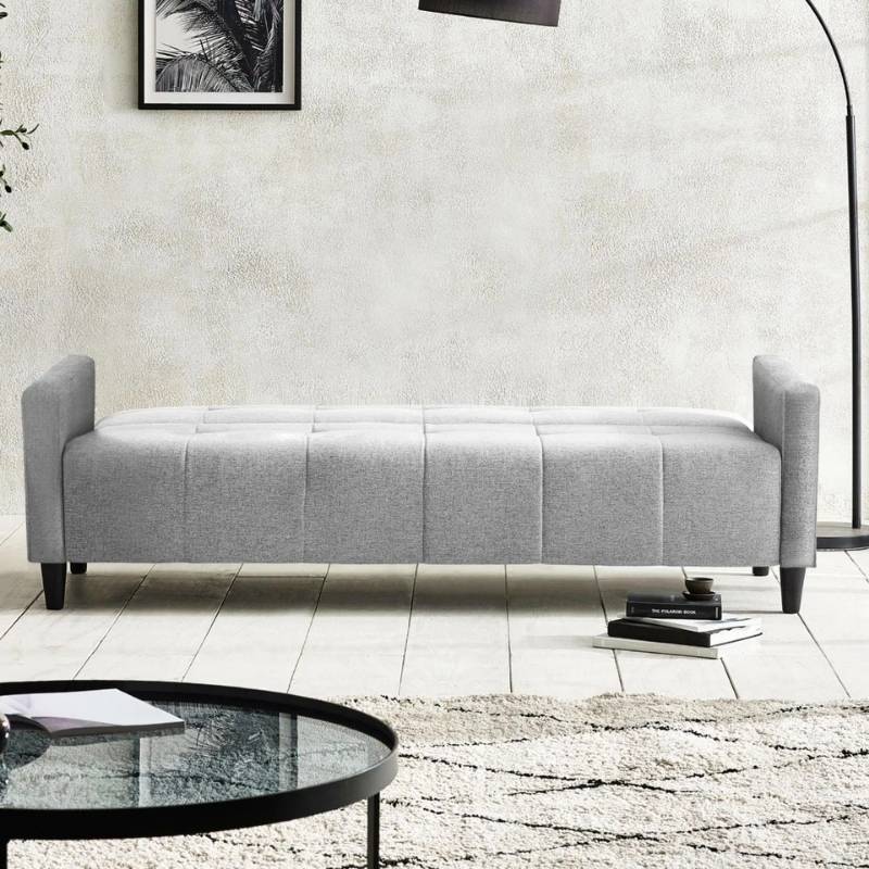 Julian Bowen Alfie 3 Seater Storage Sofa Bed Grey Linen
