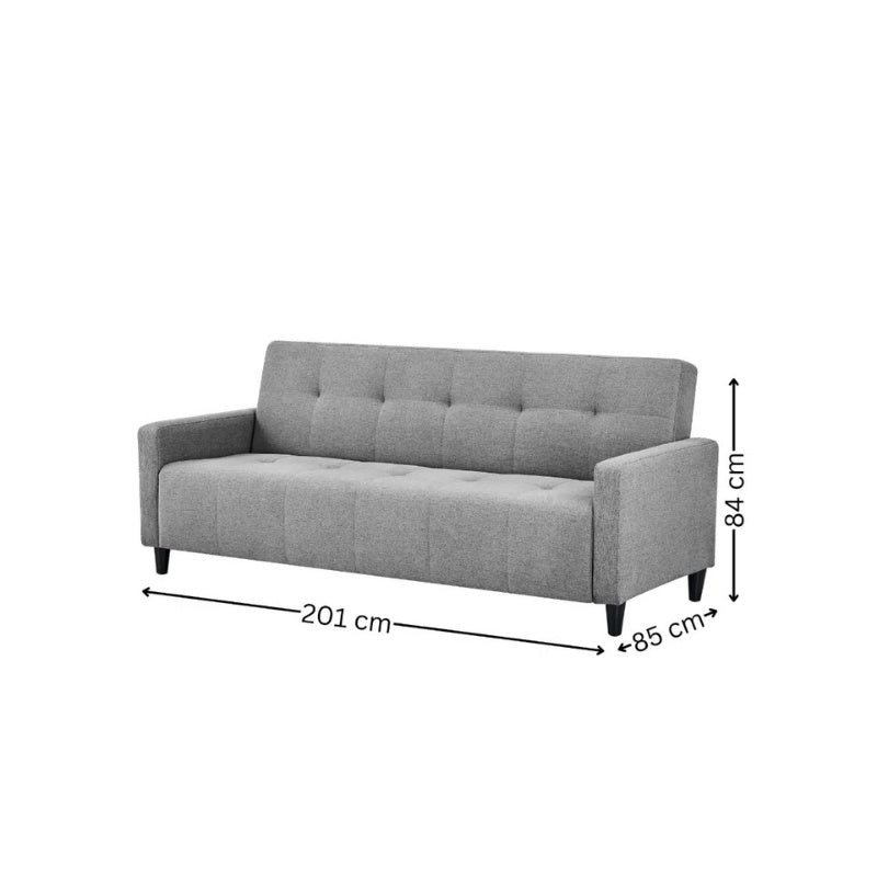 Julian Bowen Alfie 3 Seater Storage Sofa Bed Grey Linen