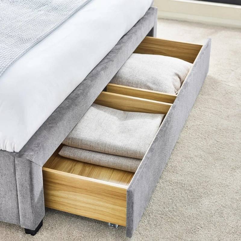 Julian Bowen Mayfair 4 Drawer Double Storage Bed Grey