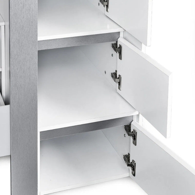 Julian Bowen Gaia High Sleeper Bed White & Silver