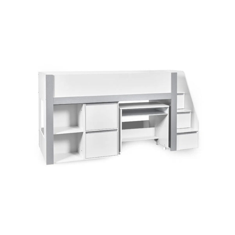 Julian Bowen Gaia Mid Sleeper Bed White & Silver