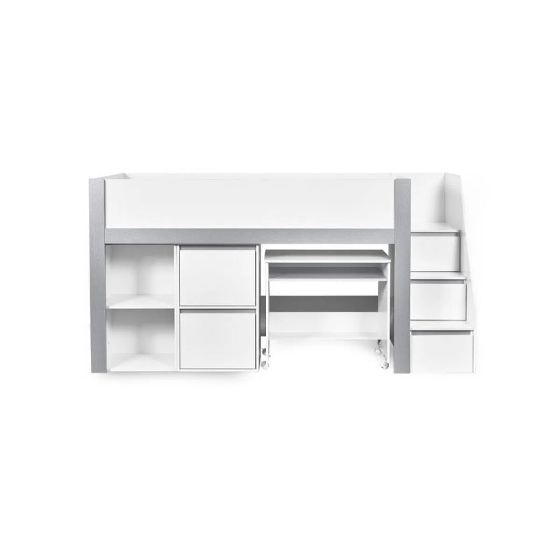 Julian Bowen Gaia Mid Sleeper Bed White & Silver