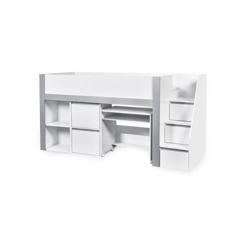 Julian Bowen Gaia Mid Sleeper Bed White & Silver