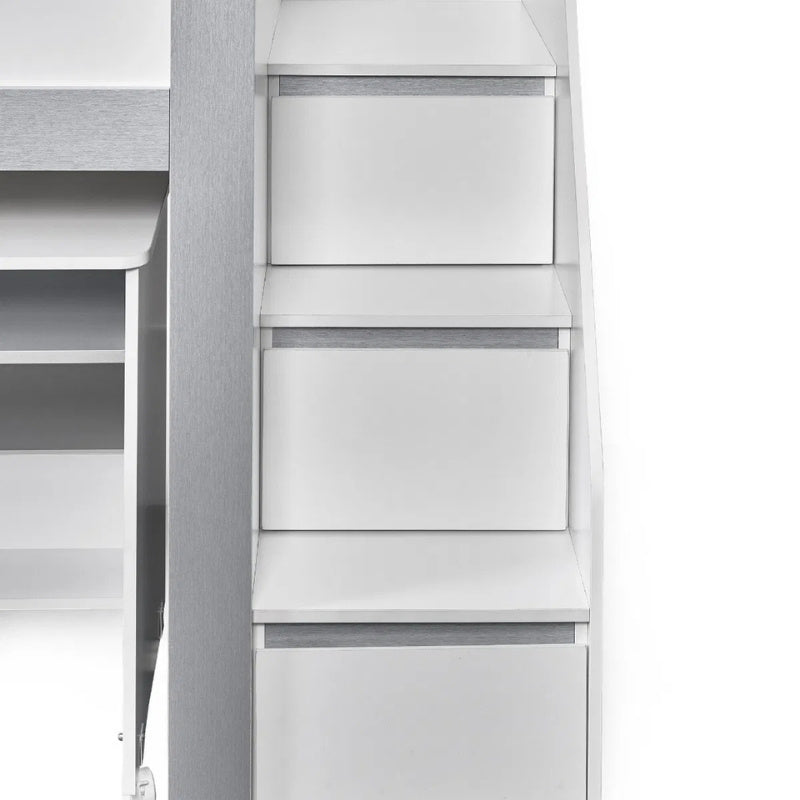 Julian Bowen Gaia Mid Sleeper Bed White & Silver