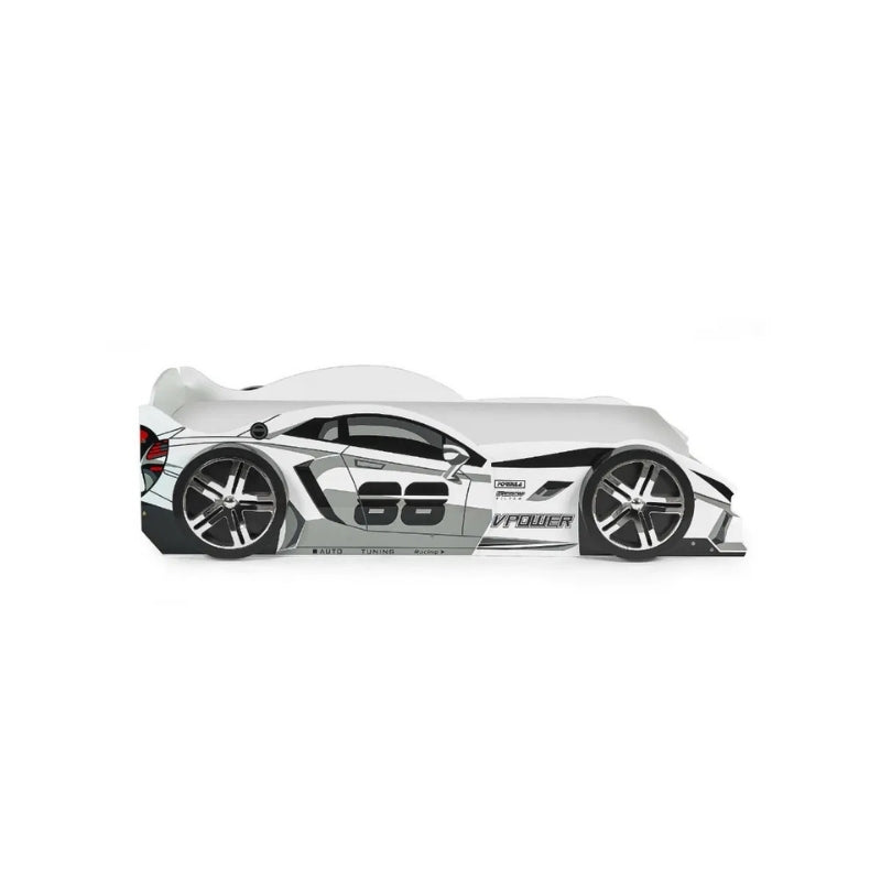 Julian Bowen Storm Racer Car Bed White & Grey