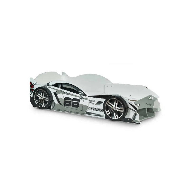 Julian Bowen Storm Racer Car Bed White & Grey