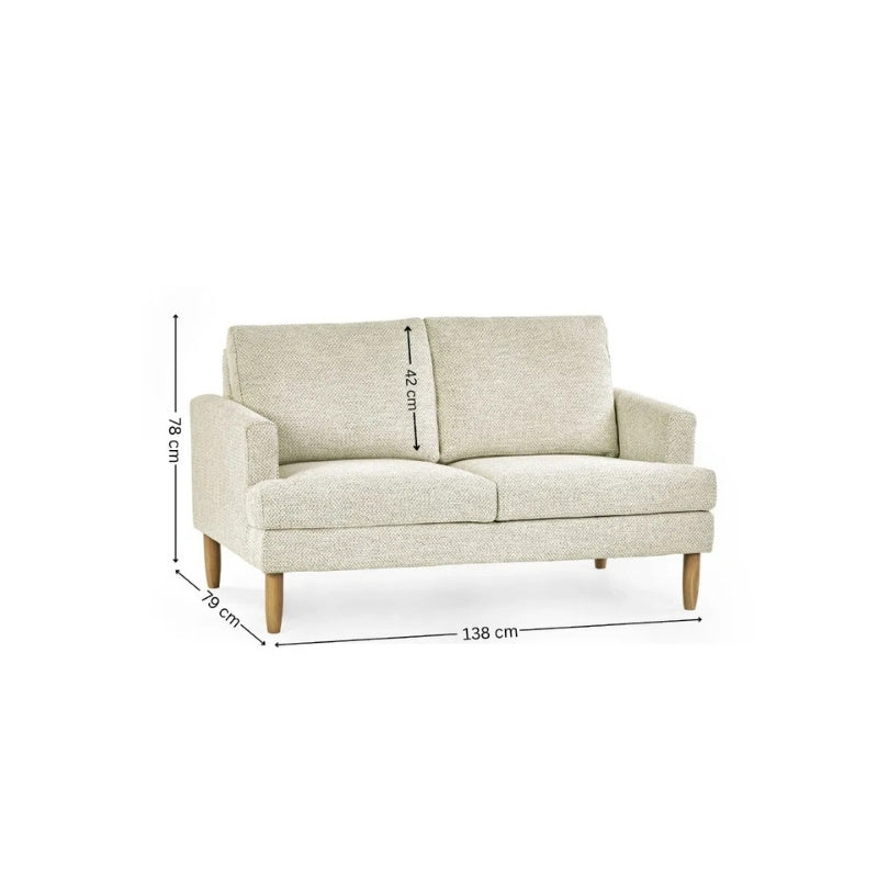 Julian Bowen Daisy Compact 2 Seater Sofa Pearl Barley
