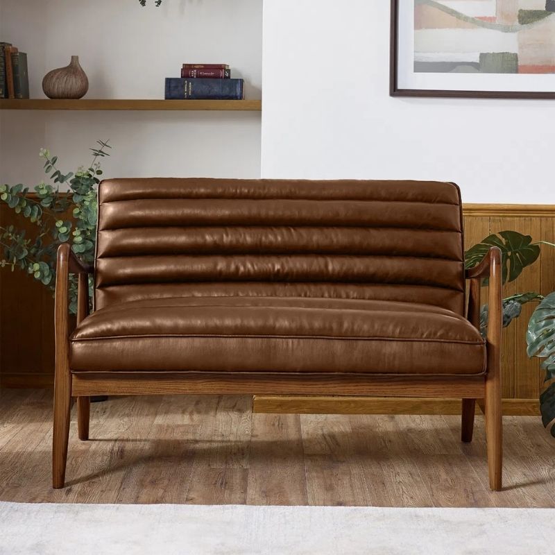 Julian Bowen Marshall 2 Seater Sofa Brown