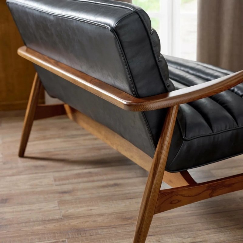 Julian Bowen Marshall 2 Seater Sofa Black
