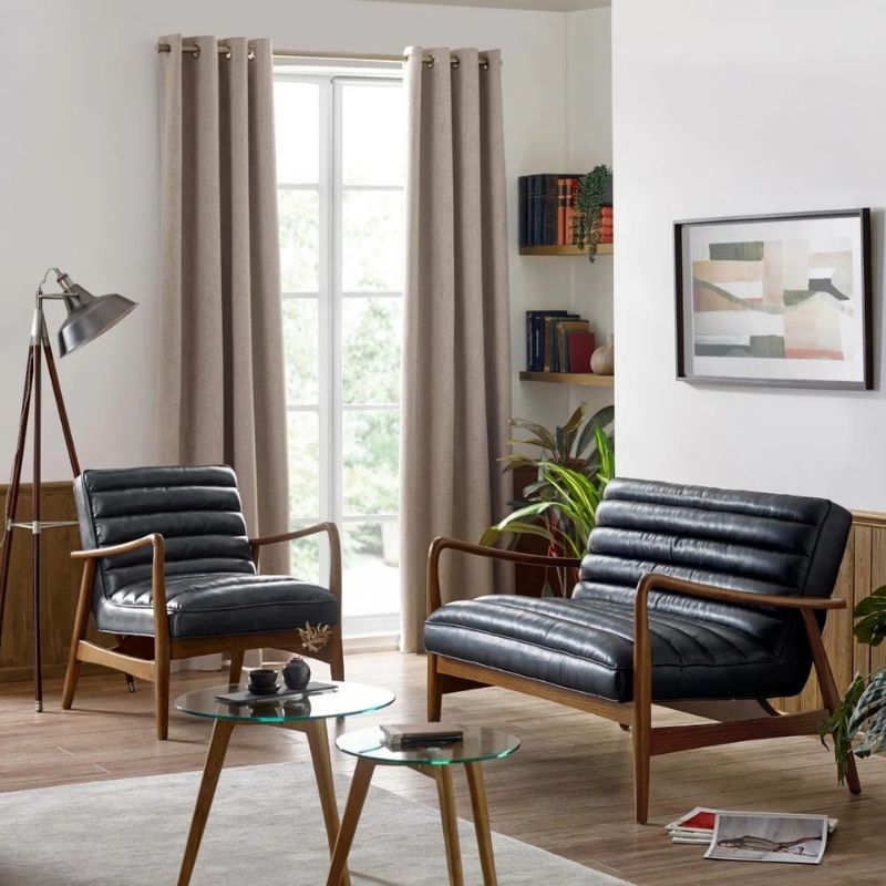 Julian Bowen Marshall 2 Seater Sofa Black