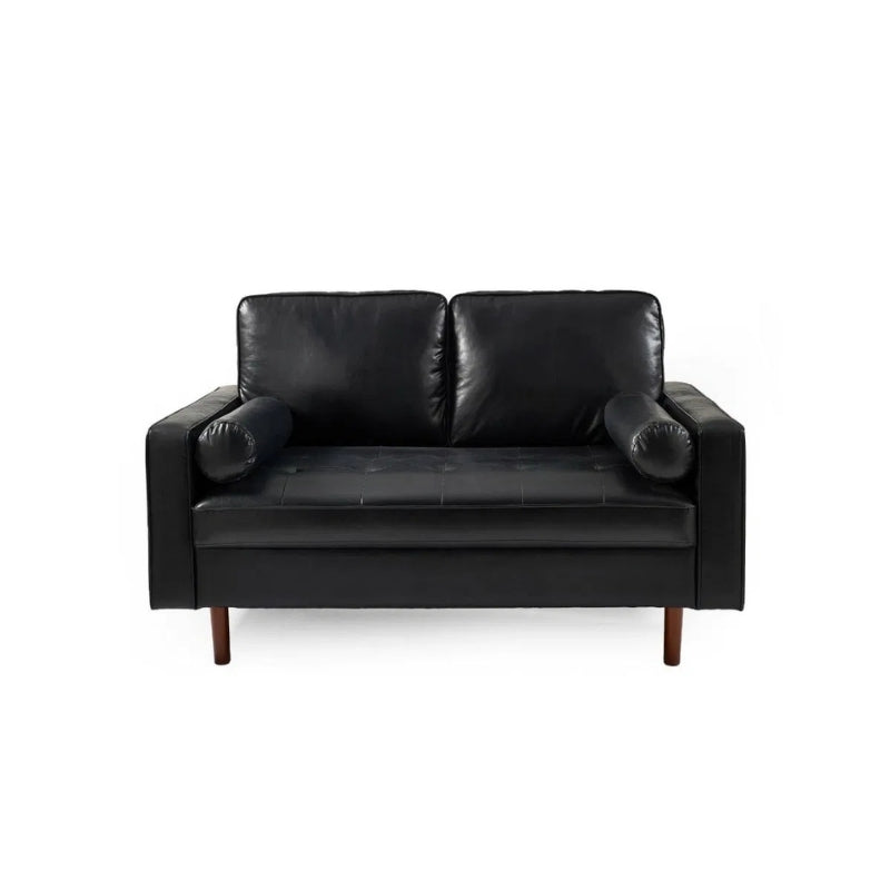 Julian Bowen Henley 2 Seater Sofa With Bolsters Black