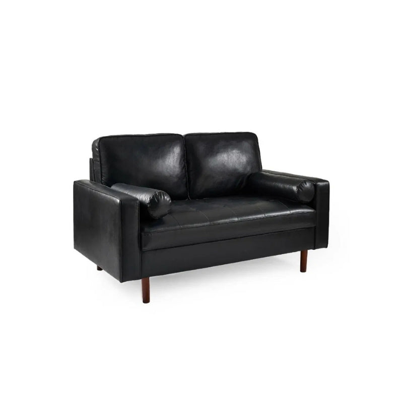 Julian Bowen Henley 2 Seater Sofa With Bolsters Black