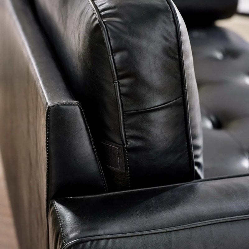 Julian Bowen Henley 2 Seater Sofa With Bolsters Black