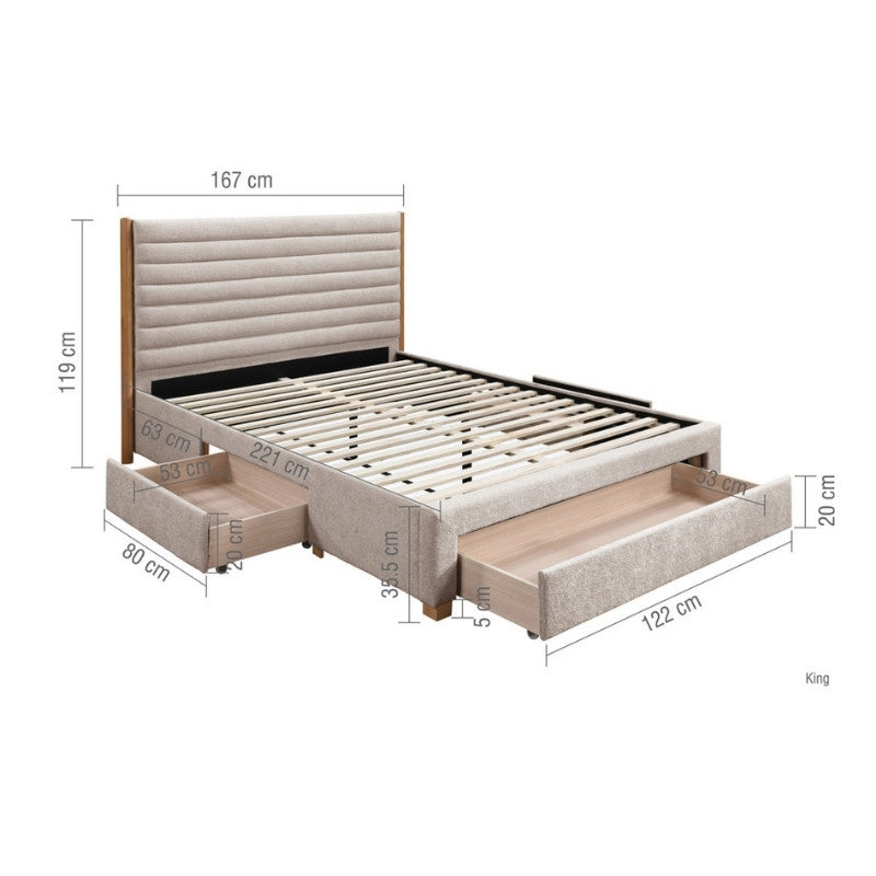 Birlea Arabella King Bed Grey