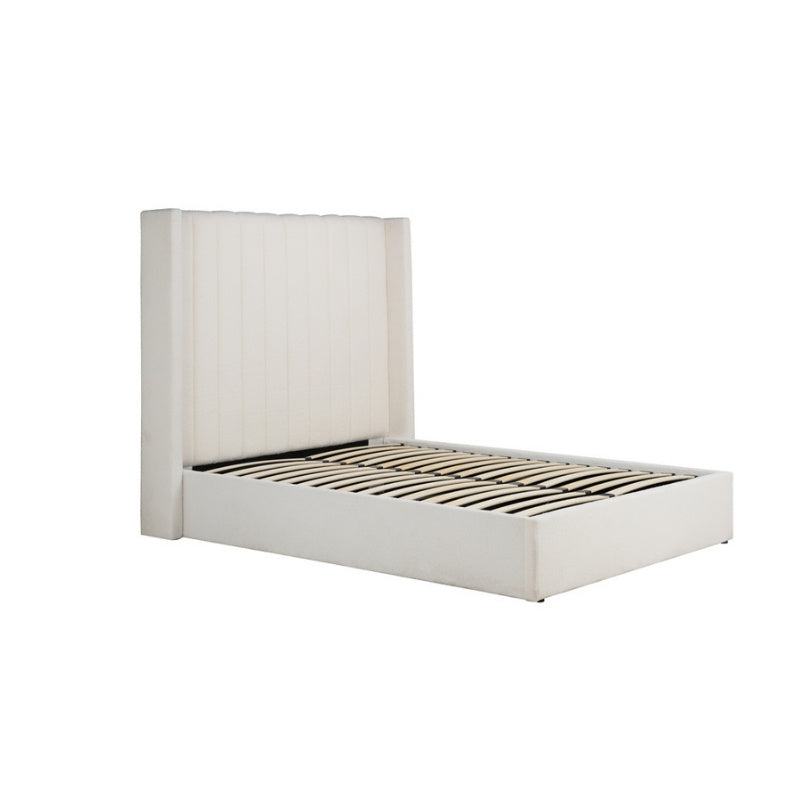 Birlea Maisey King Ottoman Bed White Boucle