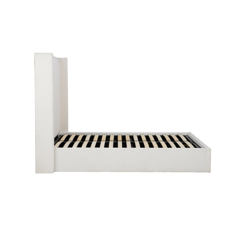 Birlea Maisey King Ottoman Bed White Boucle