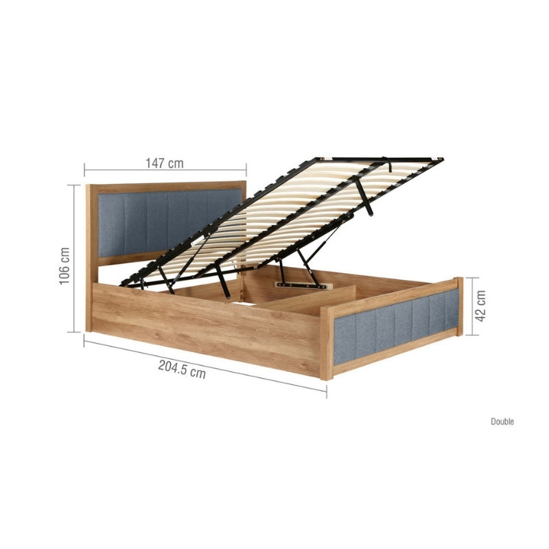 Birlea Belmont Double Ottoman Bed Grey