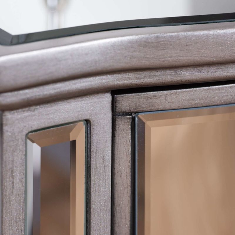 Birlea Elysee 6 Drawer Wide Chest Glass
