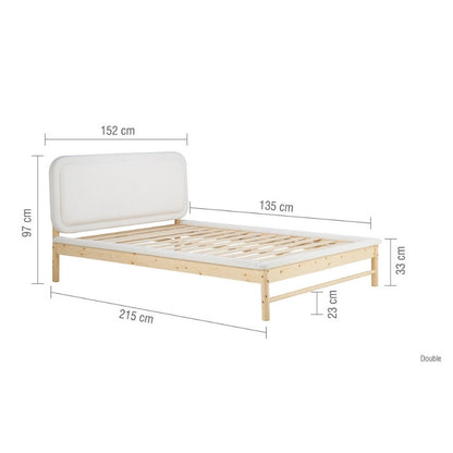 Birlea Emmi Double Bed White & Oak