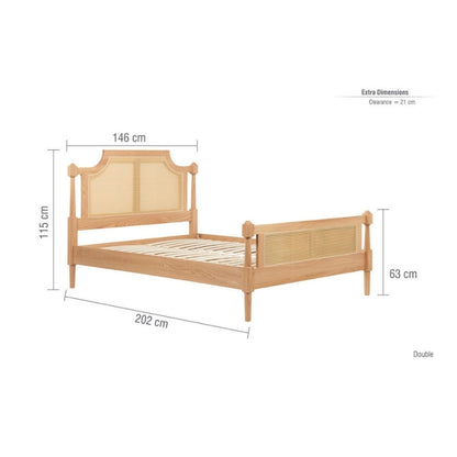 Birlea Geneva Double Bed Oak