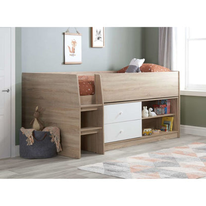 Birlea Leyton Cabin Single Bed White & Oak Effect