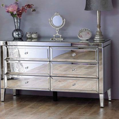 Birlea Valencia Mirrored 6 Drawer Chest